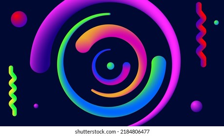 Gradient Liquid Abstract Futuristic 3d Background. Futuristic gradient geometric background. Banner design template. galaxy background design