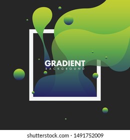 Gradient Liquid Abstract Green Background