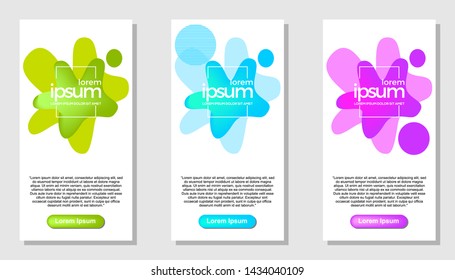 Gradient Liquid Background. Mobile Banner Design Template