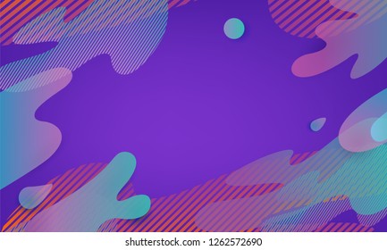 Gradient liquid shapes composition. Background design with abstract geometric shapes. Dynamic elements. Abstract background.