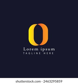 Gradient logo with abstract design art vector