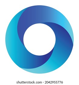 Gradient Logo Circle with blue color. Logo Company. Illustration design. Circle logo icon in different gradient