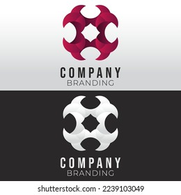 gradient logo, company logo design vector