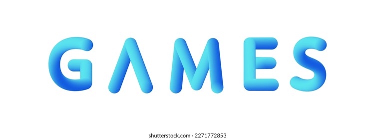Gradient logo Game on a white background in the style of lettering for printing and design. Vector illustration.