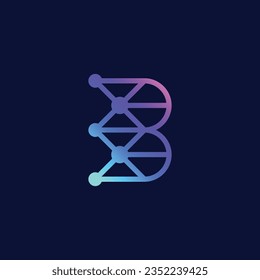 Gradient logo with the letter B of the logo