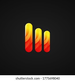 Gradient logo template with abstract shape Vector