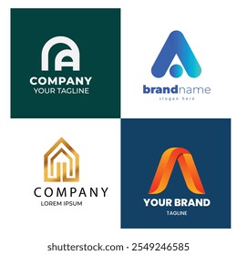 Gradiente de un logotipo colección de Plantilla Gradiente de un logotipo colección de Plantilla