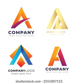 Gradiente uma coleção de modelos de logotipo Gradiente uma coleção de modelos de logotipo