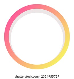 Gradient loop circle vector design element. Abstract customizable symbol for infographic with blank copy space. Editable shape for instructional graphics. Visual data presentation component