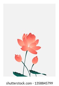 Gradient Lotus flower design 2