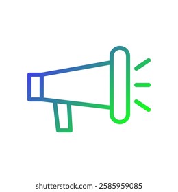 Gradient Loudspeaker Icon on White Background