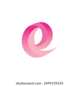 Gradient lowercase letter E suitable for beauty company logo