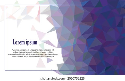 Ilustración de gradiente de polos bajos, mosaico violeta fractal