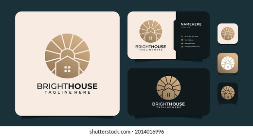 Gradient luxury architecture construction real estate building logo vector. Logo can be used for icon, brand, identity, symbol, elements, and house