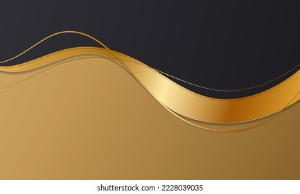 Gradient Luxury Golden Line. Vector Illustration