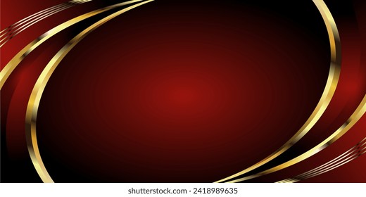 Gradient Luxury Maroon Background with Golden Element