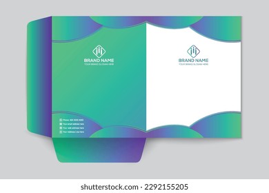 Gradient  luxury presentation folder template