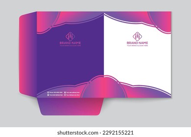 Gradient  luxury presentation folder template