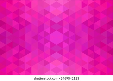 Gradient magenta pixel background. Geometric low poly backdrop. Shabby pixel.