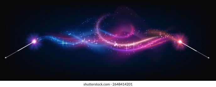 Gradient Magic Sparkles Realistic composition