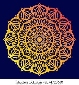 arte de mandala degradada diseño circular tradicional decoración de encaje redondo