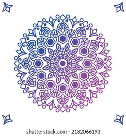 Gradient mandala background with colorful style