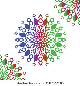 Gradient mandala background with colorful style
