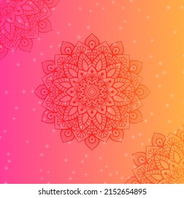 Gradient mandala background design with Dreamy gradient wallpaper mandala pattern