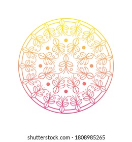 gradient mandala or decoration oriental on white background vector illustration design