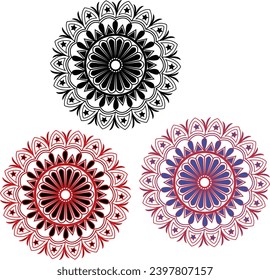 diseño de Mandala de degradado colorido diseño mandala