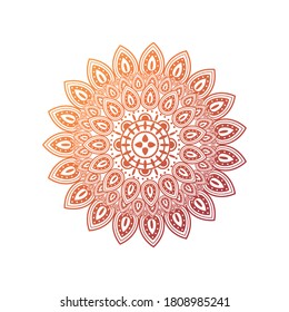 gradient mandala for henna over white background vector illustration design