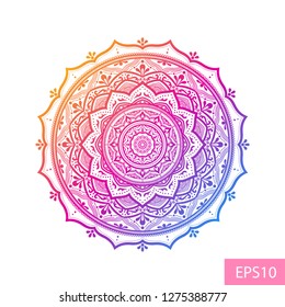 gradient mandala on white background