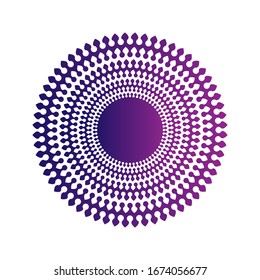 gradient mandala on white background. Flower Mandala. Flower icon trendy design template. Abstract mandala graphic design.