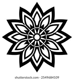 Ilustración vectorial de arte de ornamento de mandala degradado 