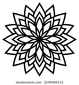 gradient mandala ornament  art vector illustration 