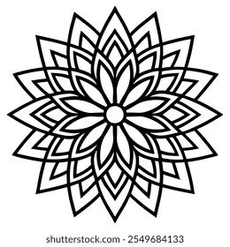 gradient mandala ornament  art vector illustration 