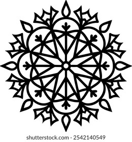 padrão de contorno de ornamento de mandala de gradiente 