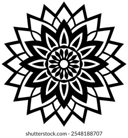 Arte vectorial de adorno de mandala degradado