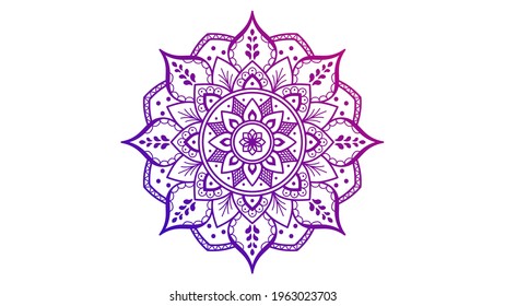 Gradient mandala, ready-made vector illustration for print