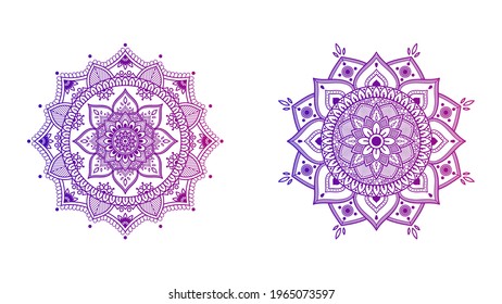 
Gradient mandala, ready-made vector illustration for print
