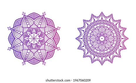 Gradient mandala, ready-made vector illustration for print