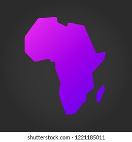 gradient map of Africa, violet concept