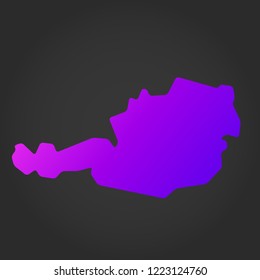 gradient map of Austria, violet concept