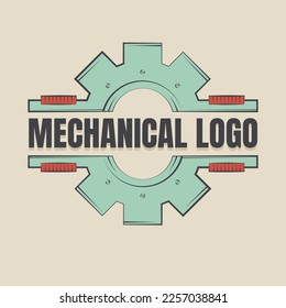 gradient mechanical engineering logo template