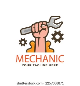 gradient mechanical engineering logo template