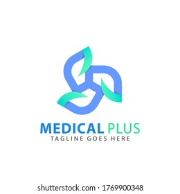 Gradient Medical Plus Spinning Modern Logos Design Vector Illustration Template Premium