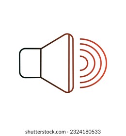 Icono de Megáfono gradiente. Icono vector altavoz. Símbolo de volumen