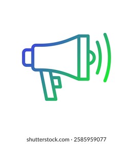 Gradient Megaphone with Sound Waves Illustration