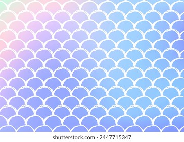 Gradient mermaid background with holographic scales. Bright color transitions. Fish tail banner and invitation. Underwater and sea pattern for girlie party. Spectrum backdrop with gradient mermaid.