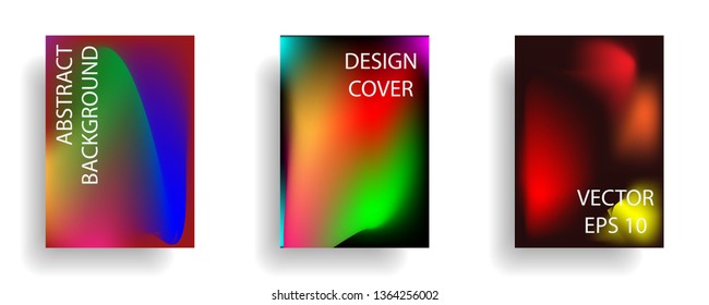 Gradient mesh abstract background. Blurred bright colors mesh background. Trendy creative vector. Intense blank Holographic spectrum gradient for cover - Vector 